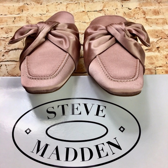 ❌SOLD❌ [Steve Madden] Pink Bow Flats Slip On Mules - Picture 5 of 8